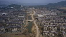 Unfinished buildings at China Evergrande Group's Health Valley development on the outskirts of Nanjing, China