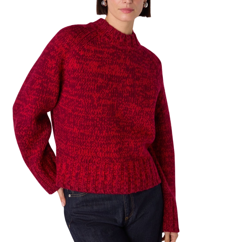Whistles, Red Chunky Wool Fleck Knit