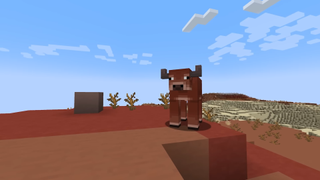 Cow on a hill in Minecraft Spring to Life update