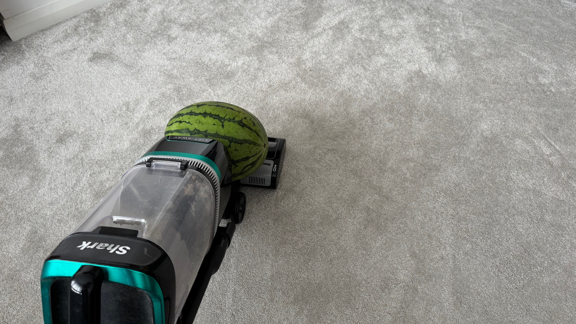 A watermelon on a vacuum