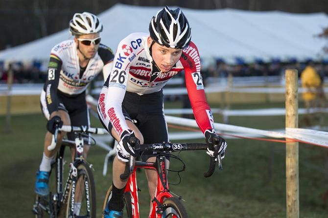 Mathieu van der Poel launched attack after attack, but couldn't dislodge Albert
