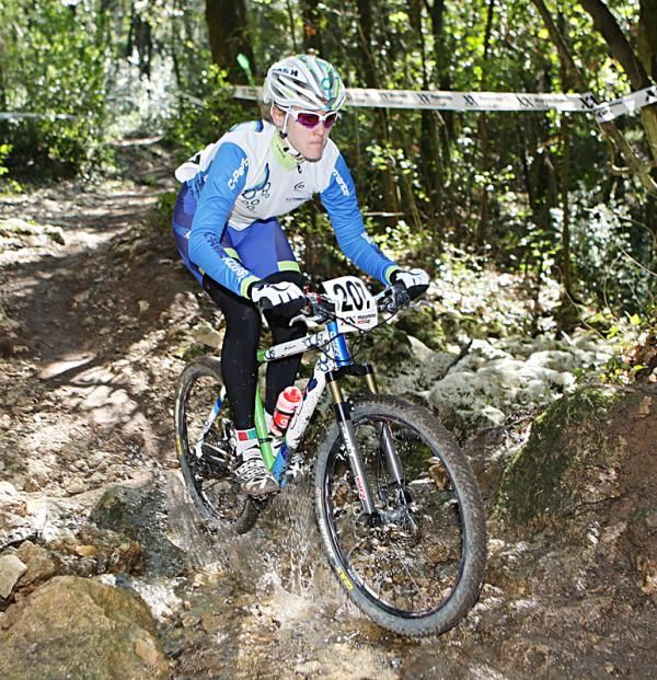 Former track world championVera Carrara makes her mountain biking debut.