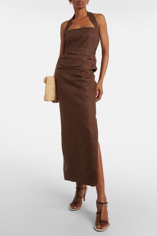 SIR Jerry Linen Midi Skirt