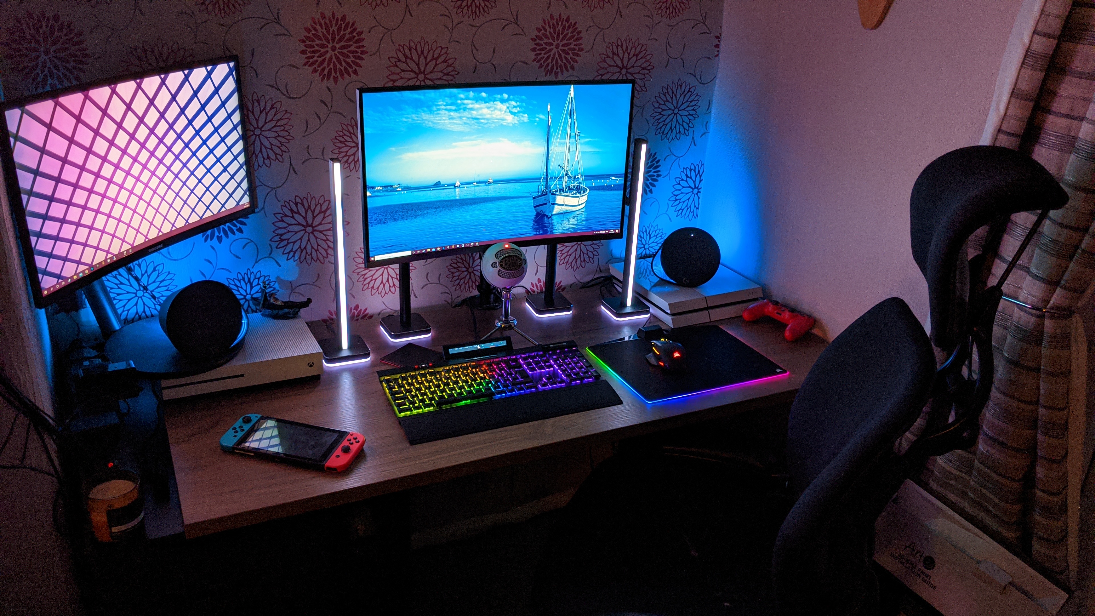 RGB Gaming desktop setup