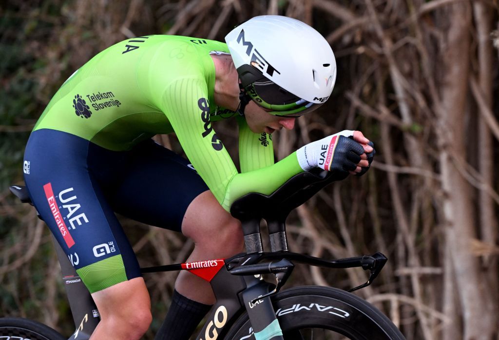 Tadej Pogacar (Slovenia) rides in the UCI Road World Championships elite men&#039;s time trial 