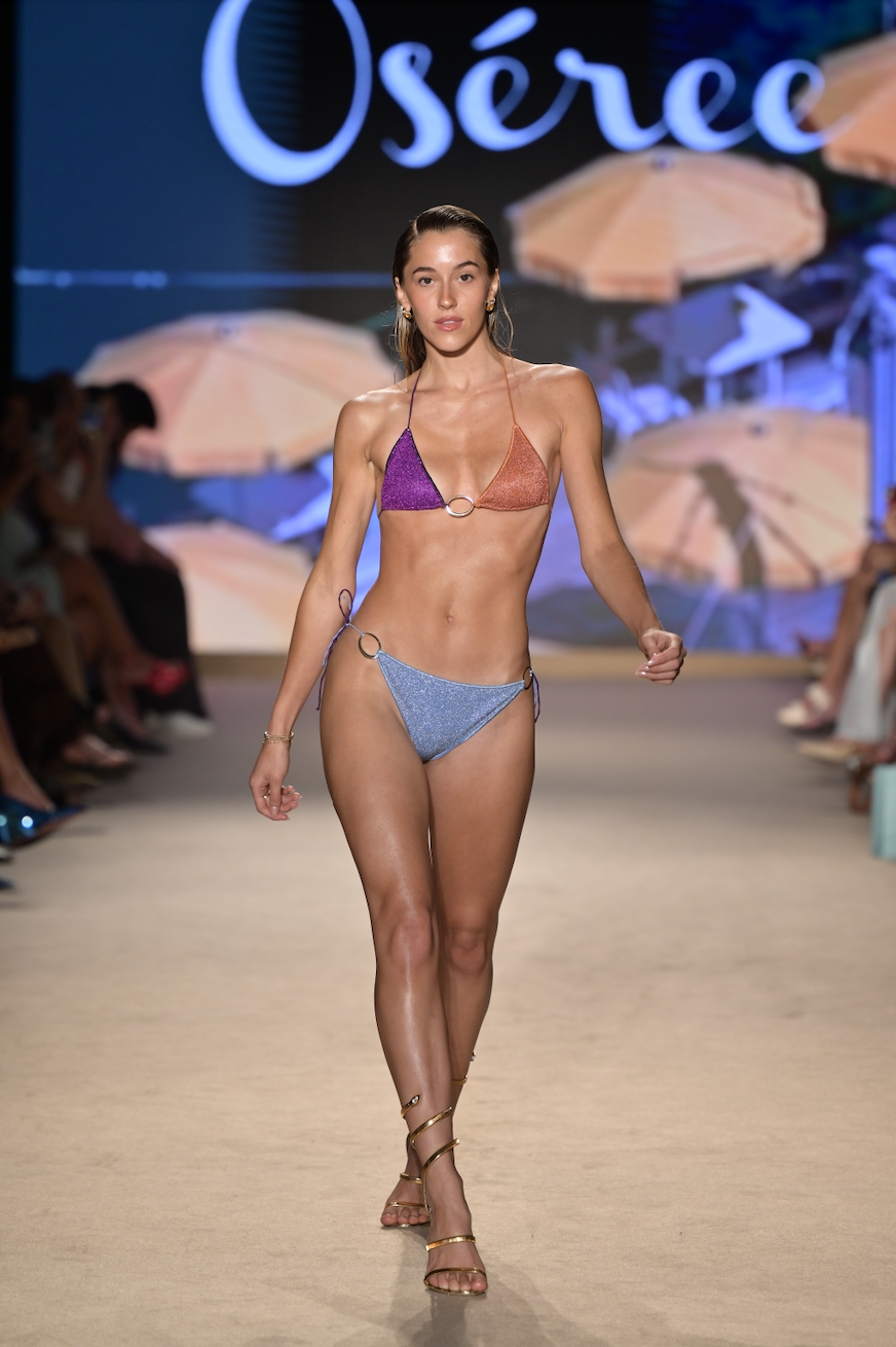 Oséree model on the runway during Paraiso Miami Swim Week.
