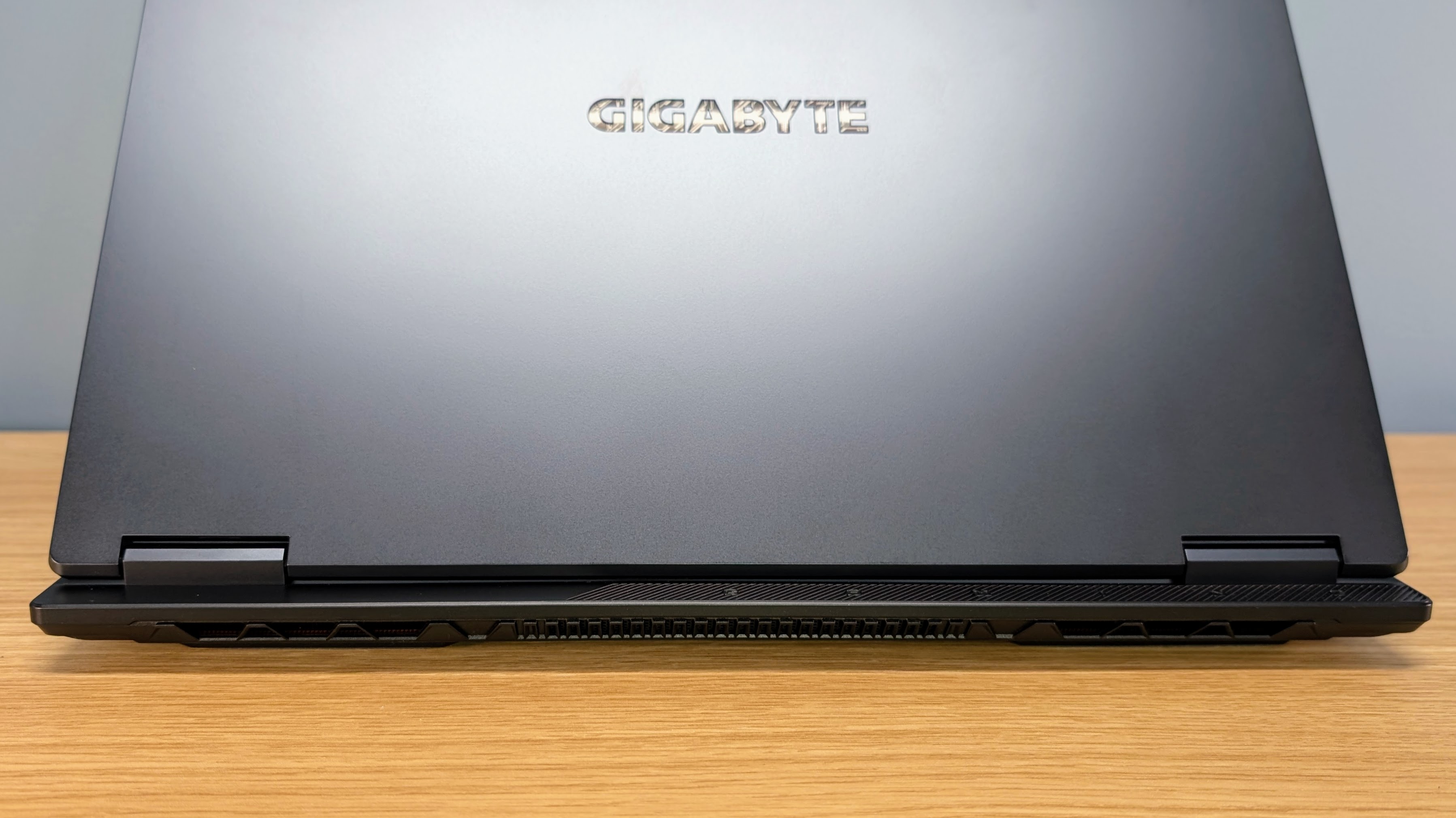 Gigabyte Gaming A16 Pro rear vents with screen open