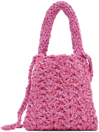 Pink Crocheted Bag