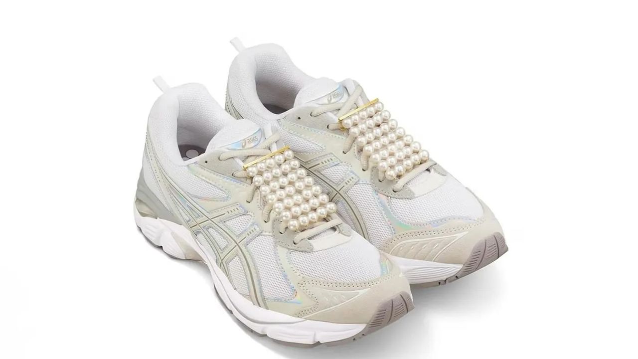 Asics x Tasaki pearl running shoes