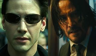 Keanu Reeves as Neo and John Wick