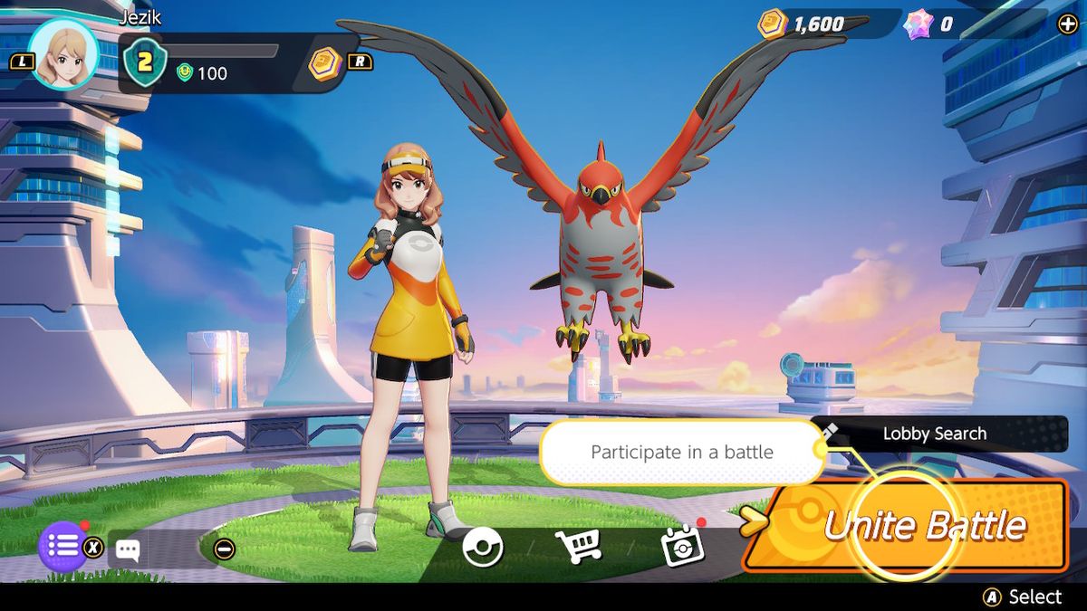 Pokemon Unite Menu