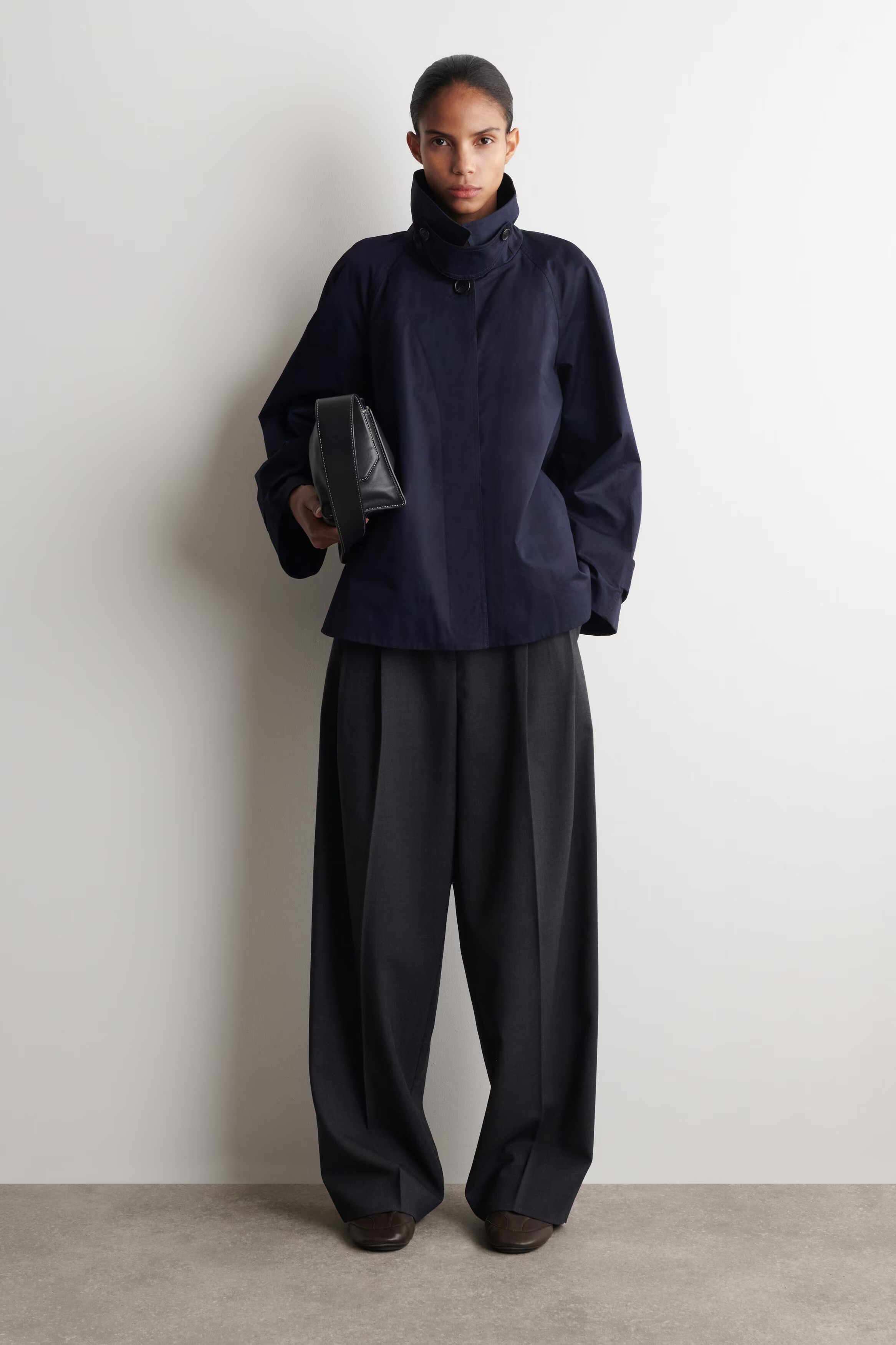 cos, A-Line Cotton Twill Jacket