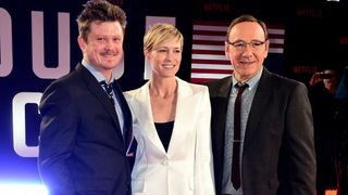 Beau with Robin Wright and Kevin Spacey (Ian West/PA)