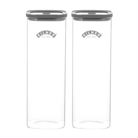 Kilner Fresh Set of 2 Square Storage Jars