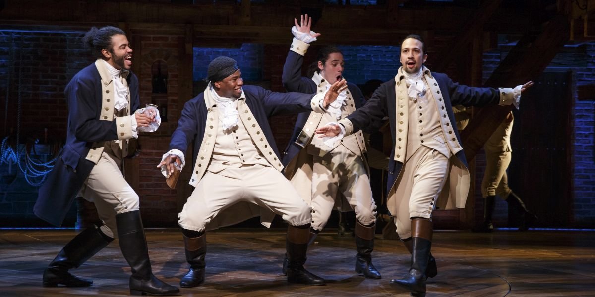 Lin-Manuel Miranda and the Hamilton cast