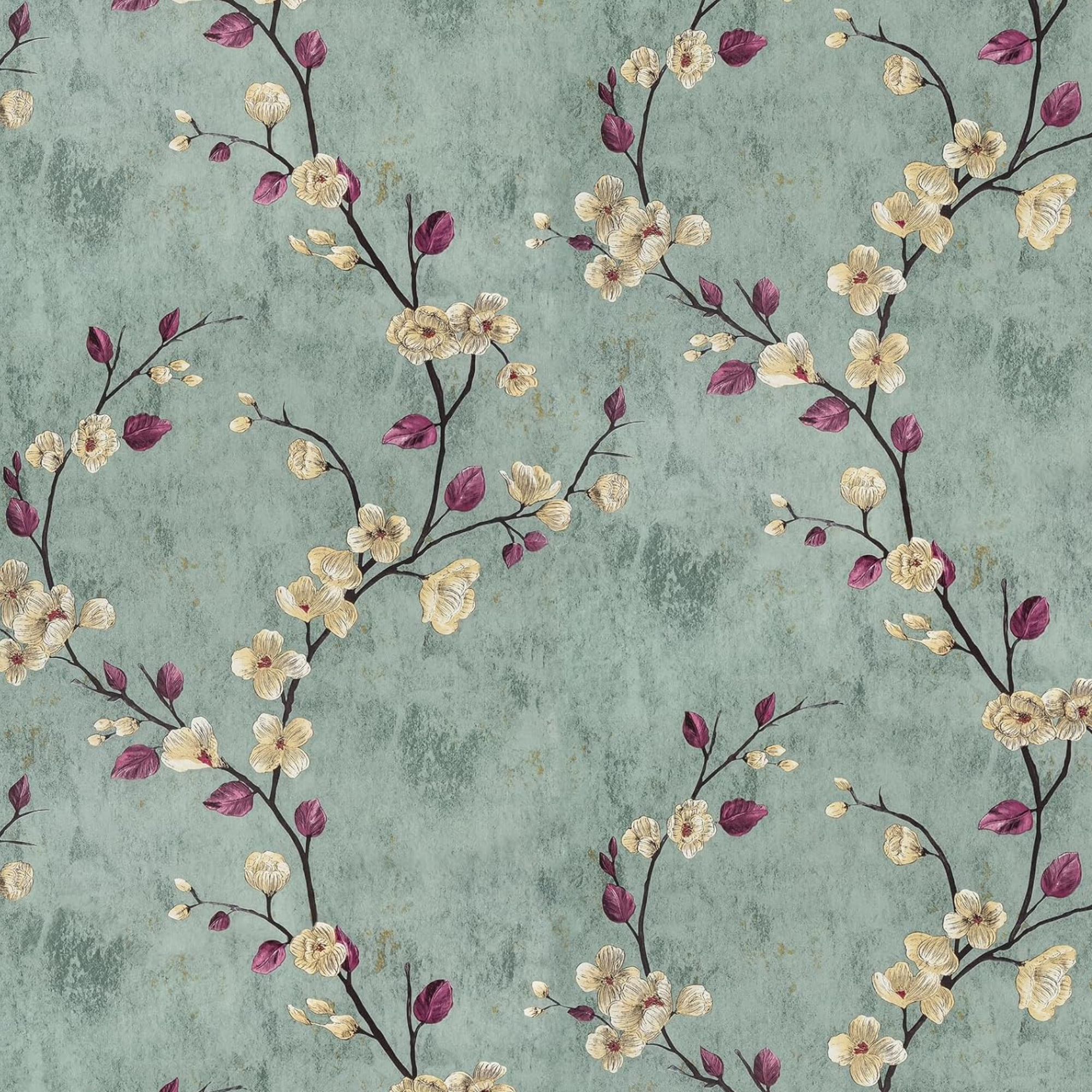 floral peel and stick wallpaper