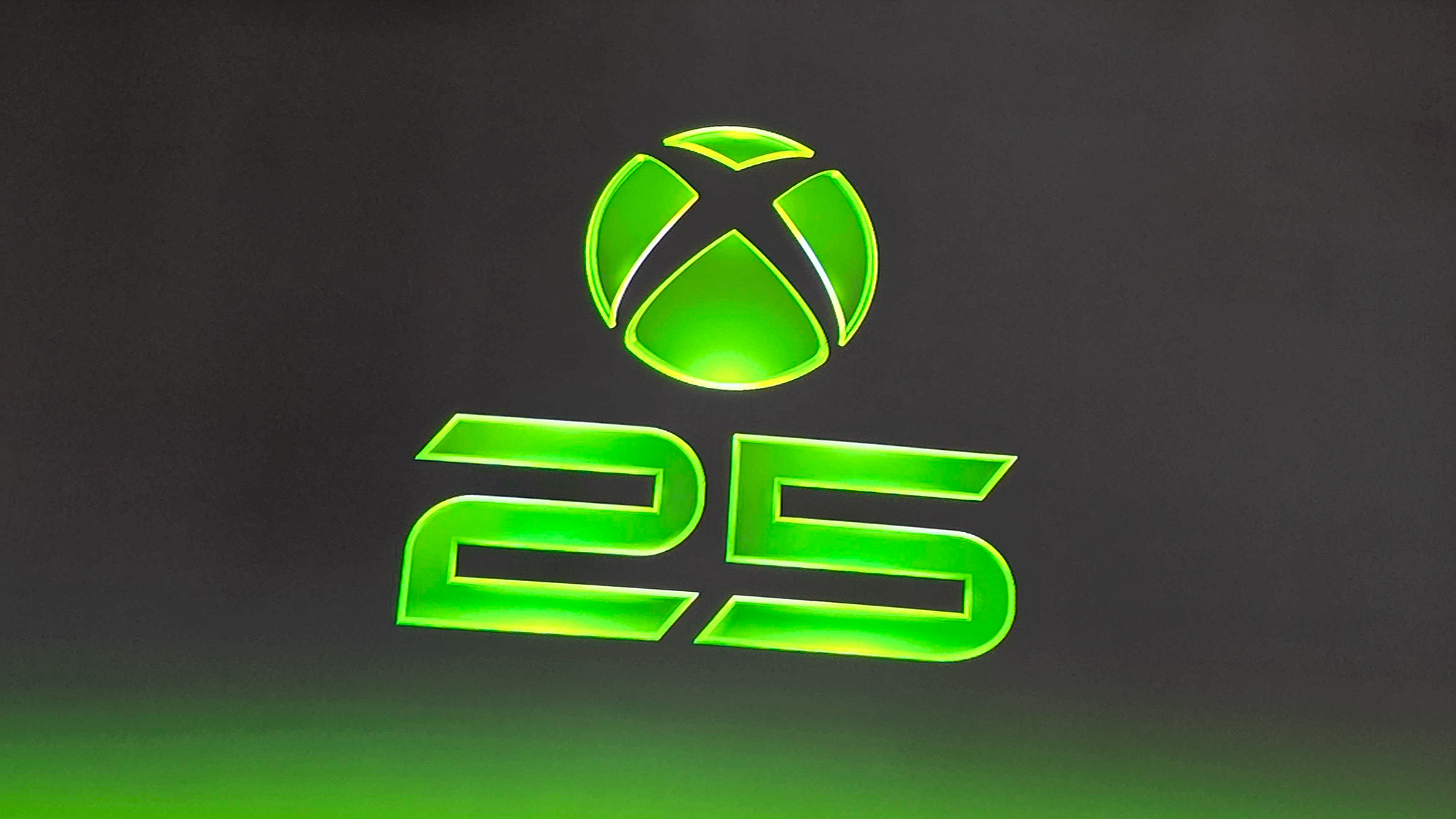 Xboxo Games Showcase iconography on display at the 2026 event, highlighting a new logo and 25th anniversary celebrations