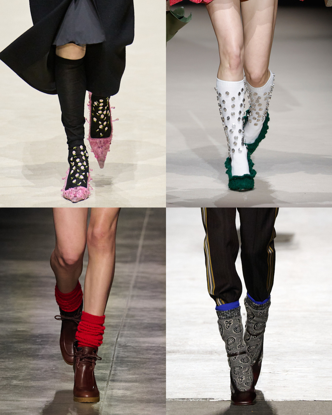 aw26 accessories trends - statement socks