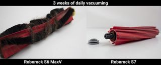 Roborock S7 S6 Maxv Comparison Roller Brush Hair