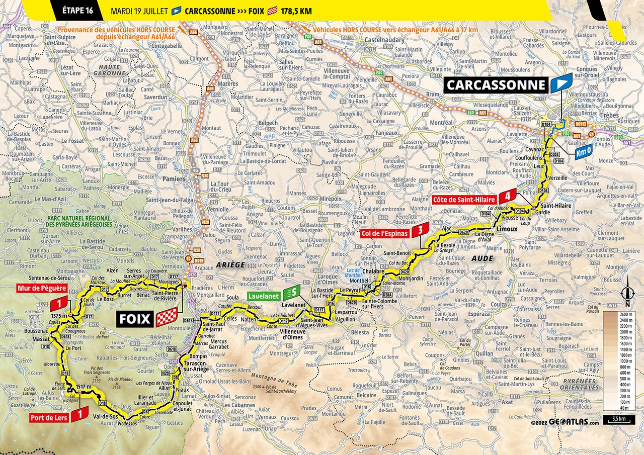 Maps and profiles of the 2022 Tour de France