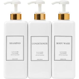 Modern Gold Design Pump Bottle Set 