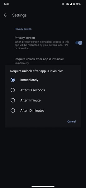 Google Authenticator redesign adds a 'Privacy screen' lock and search