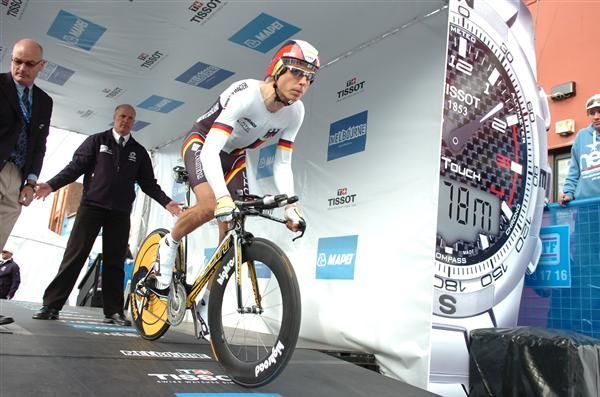 Germany's Tony Martin wasn't in the race for elite men's time trial gold, but given he took bronze despite a flat tyre you can't help but wonder what could have been.