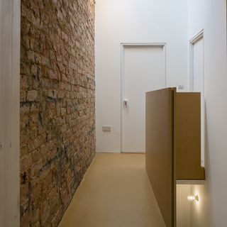 brick wall with door