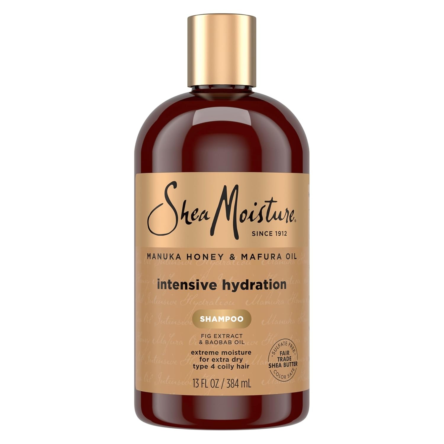 SheaMoisture, Shea Moisture Intensive Hydration Shampoo Manuka Honey and Mafura Oil for Dry, Damaged Hair Sulfate-Free 13 Oz
