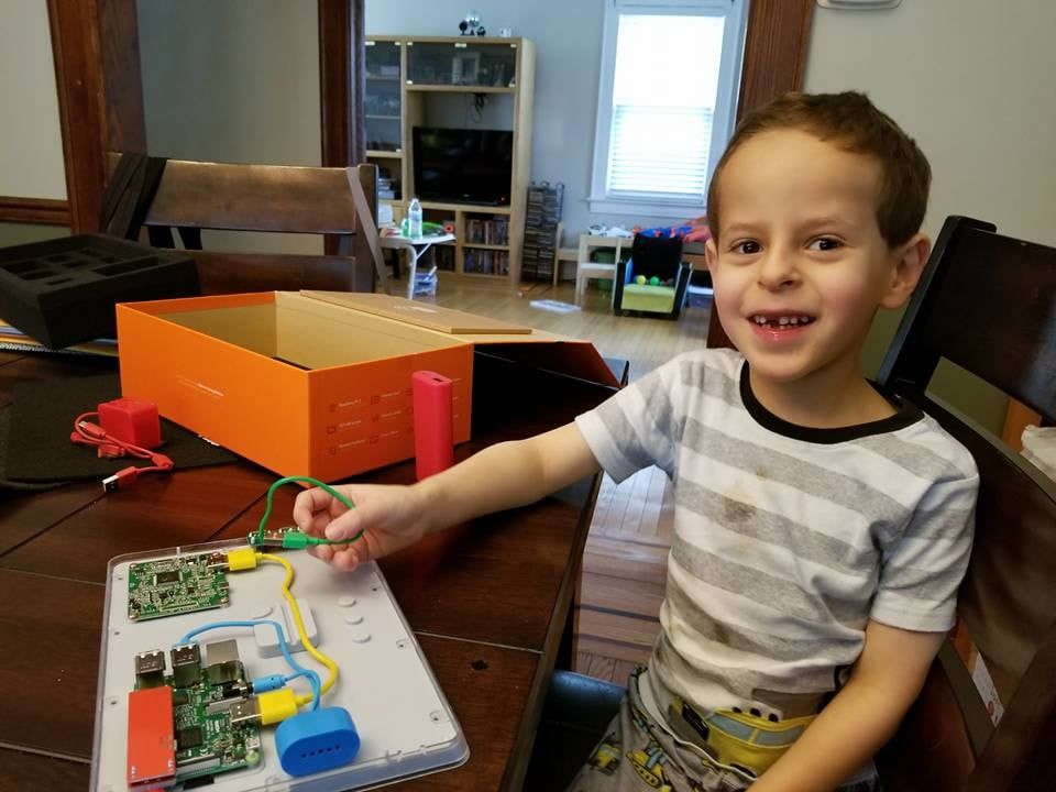 Isaac Building a Raspberry Pi-Powered Computer at Age 5