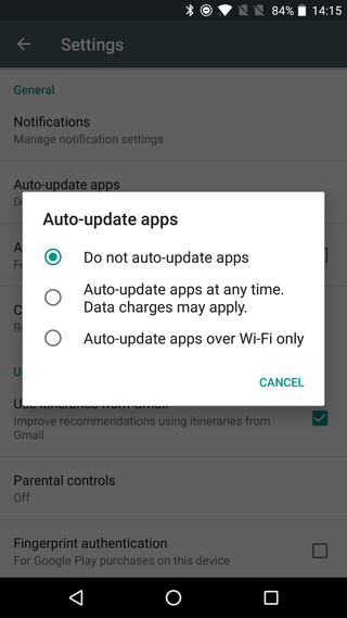 Google Play auto updates