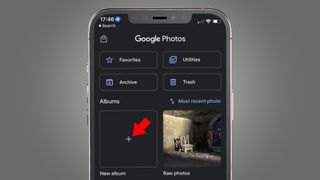 A phone screen showing the Google Photos Album page