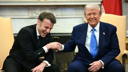 French President Emmanuel Macron and President Donald Trump