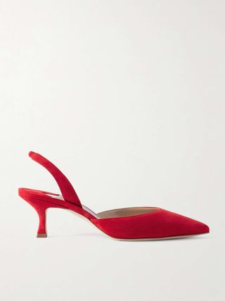 Carolyne 50 Suede Slingback Pumps