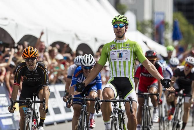 Peter Sagan (Cannondale) takes his fourth win at the 2013 USA Pro Cycling Challenge in Denver