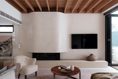 A neutral living room 
