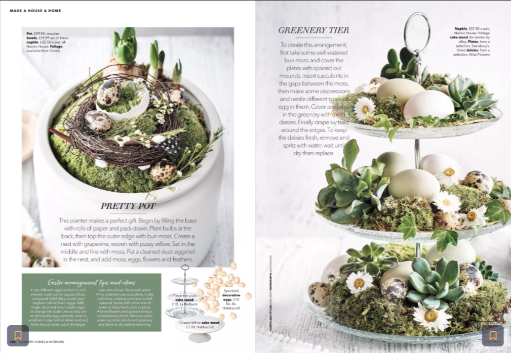 Country Homes &amp; Interiors April 2021 issue pages