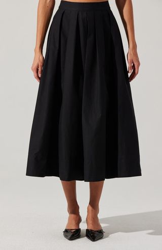 Cotton Midi Skirt