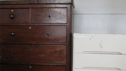 wooden drawers and wooden flooring