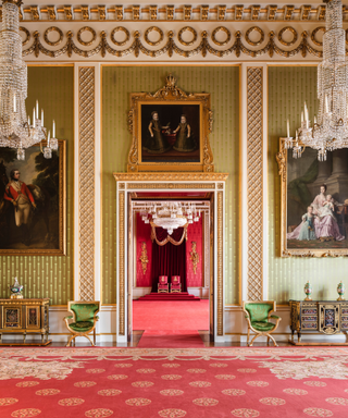 The Green Drawing Room in Buckingham Palace