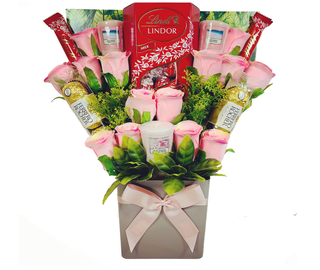 Yankee candle bouquet in pink