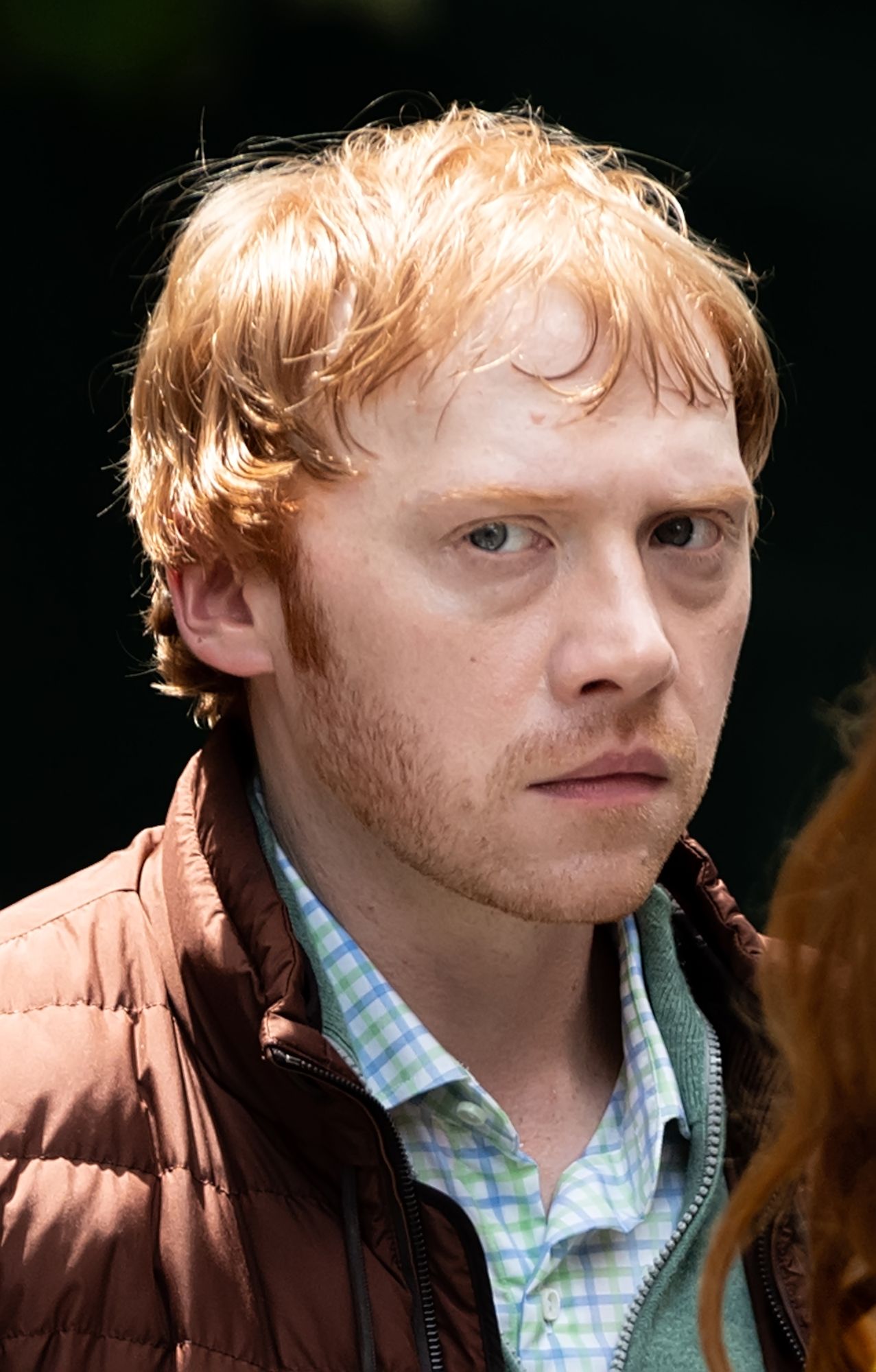 Rupert Grint on the season 3 set of Servant in 2021