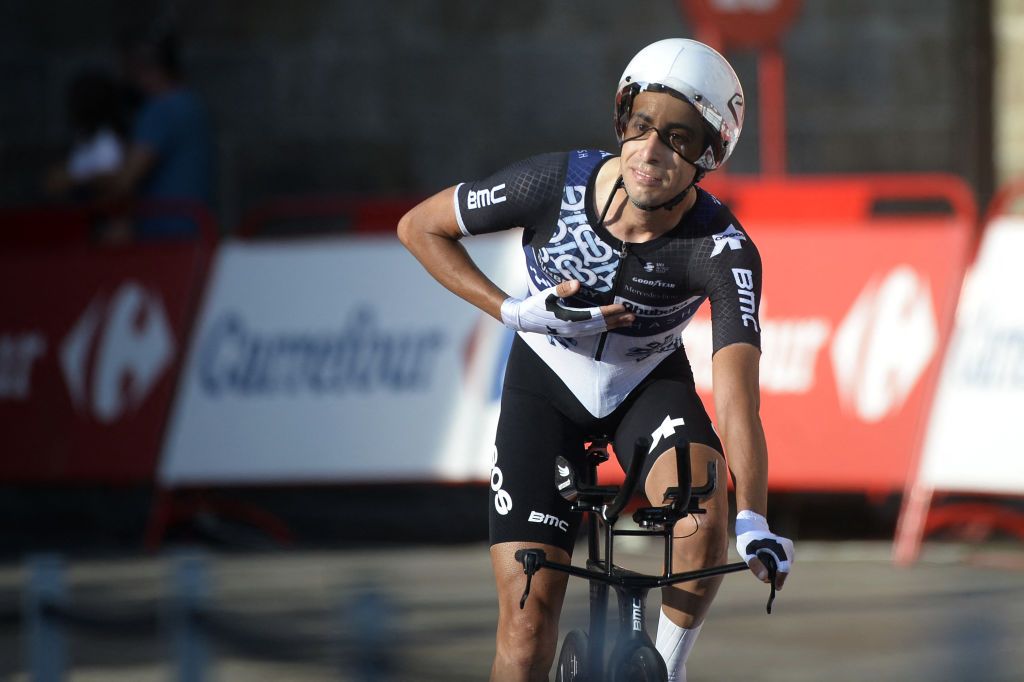 Team Qhubeka Nexthashs Italian rider Fabio Aru waves after riding the 21st and final stage of the 2021 La Vuelta cycling tour of Spain a 338 km timetrial race from Padron to Santiago de Compostela on September 5 2021 Photo by MIGUEL RIOPA AFP Photo by MIGUEL RIOPAAFP via Getty Images