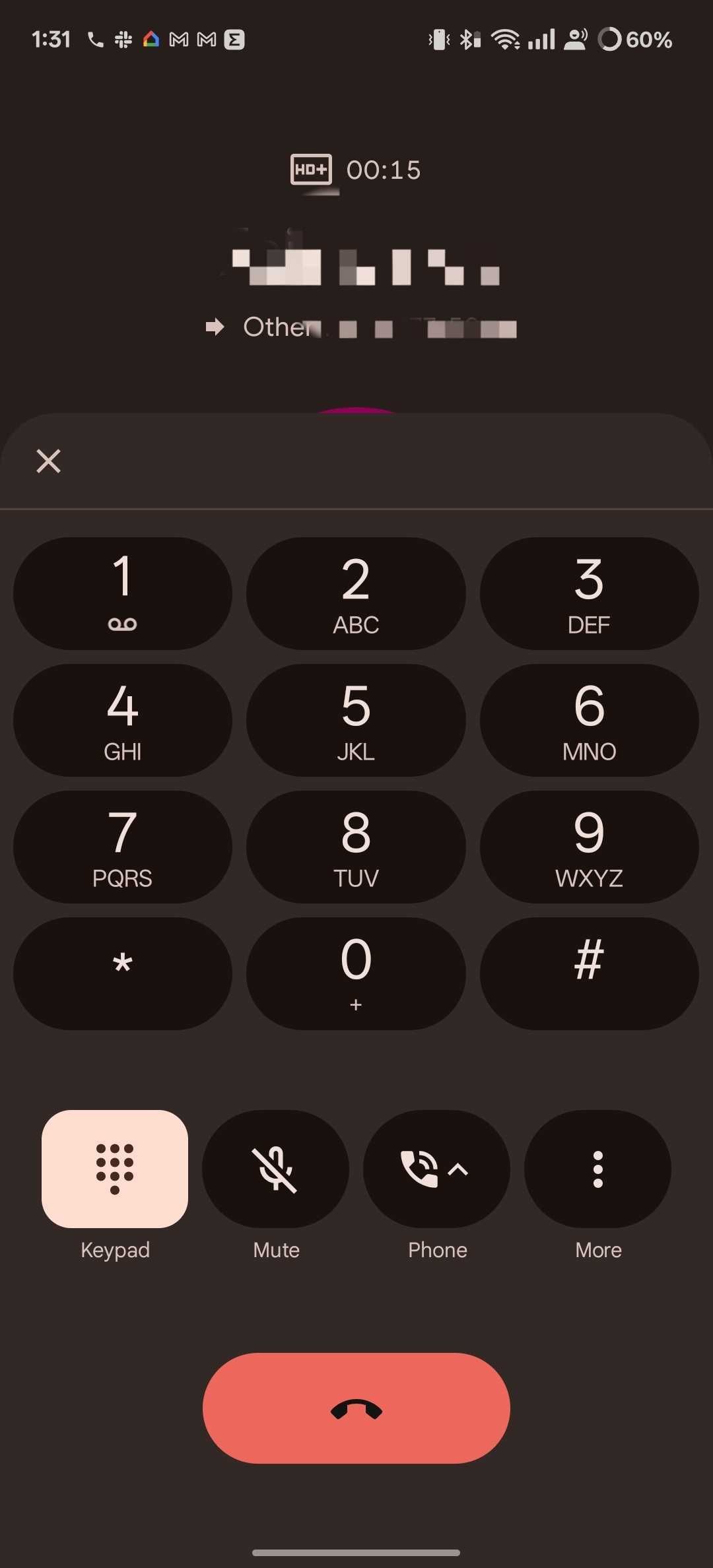 new UI for the Google Phone app