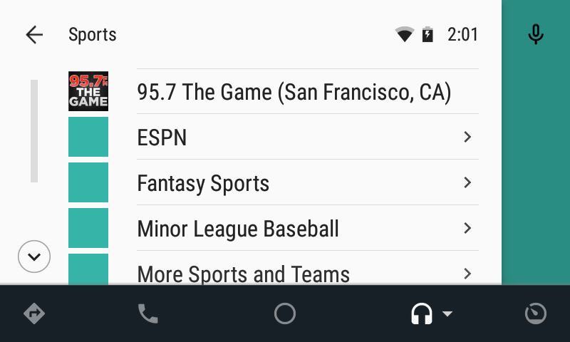 TuneIn Radio on Android Auto