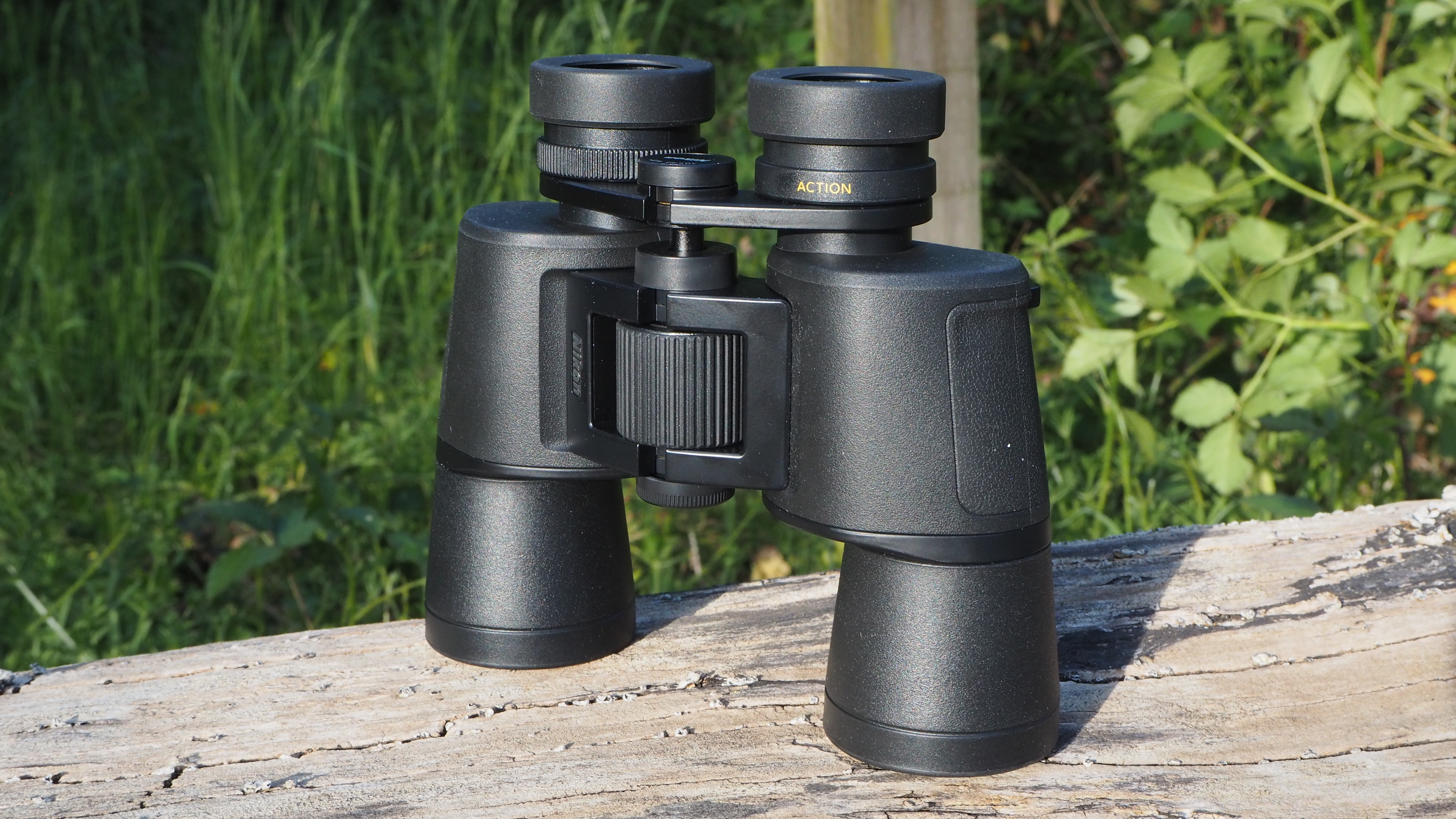 Nikon Action 10x42 binoculars in someone's hand