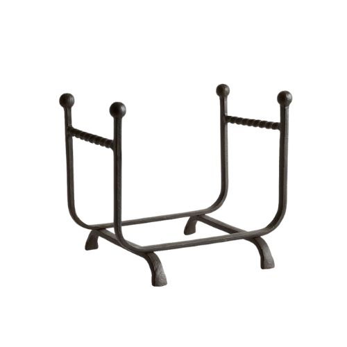 Black iron log holder