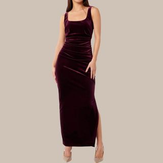 Ever New Masara Draped Velvet Gown