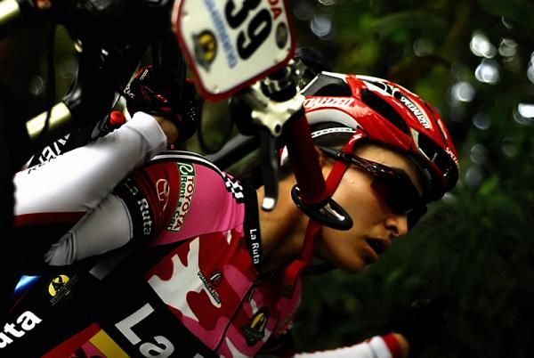 Angela Parra has a good lock on the women's leader's jersey