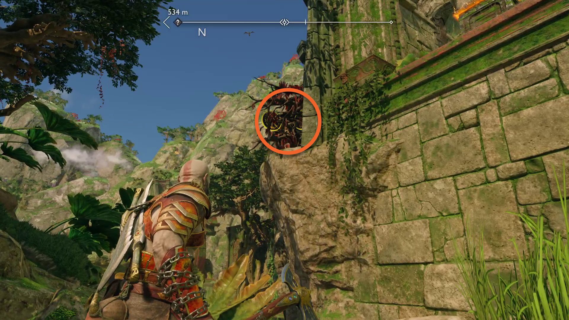 God of War Ragnarok runic Nornir chests in the Vanaheim crater area